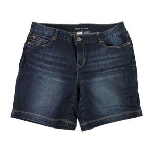 Maurices Jean Shorts Womens Size 13/14 Blue Denim Dark Wash